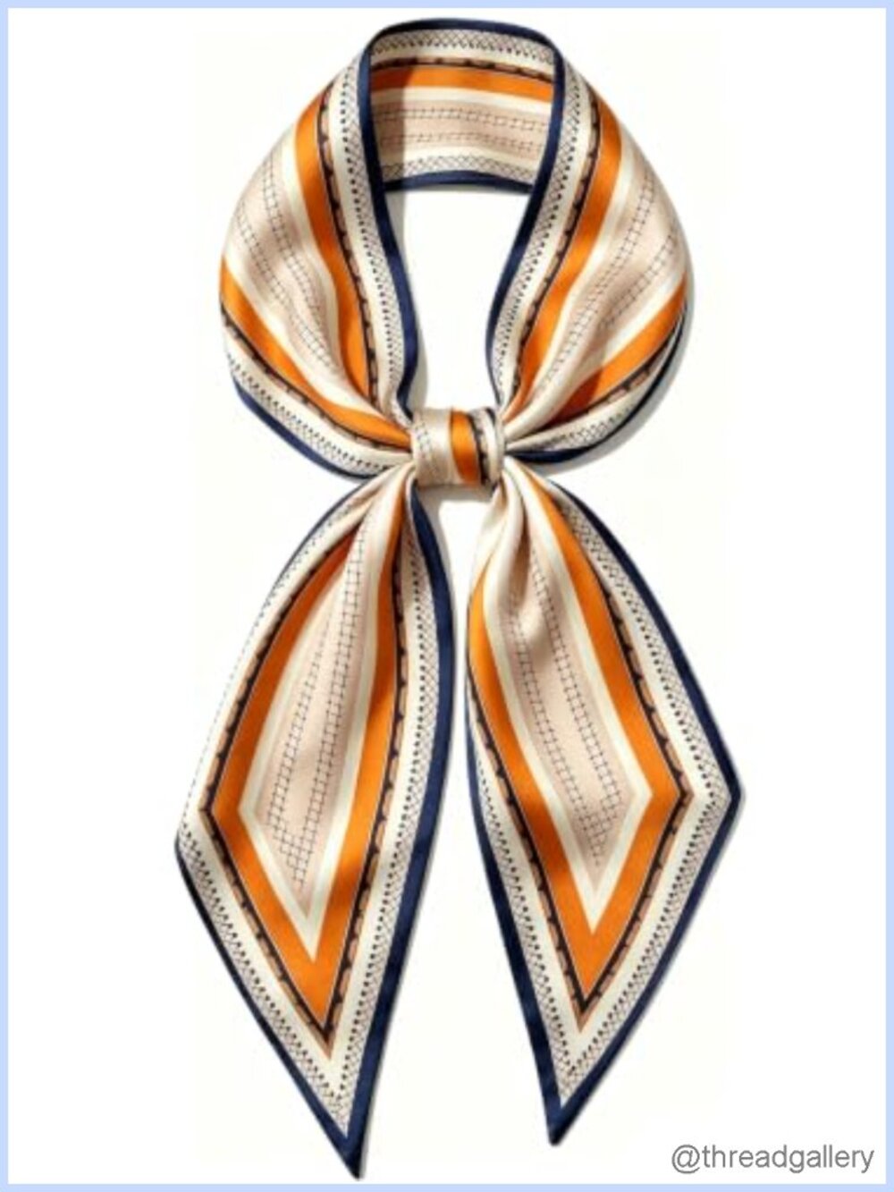 Long Neck Scarf Silk Polyester Blend Western Head Hair Wrap